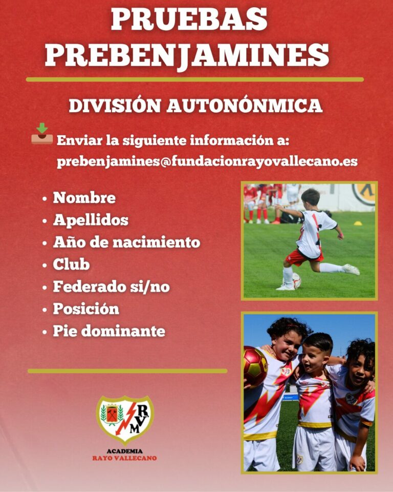 ¡PRUEBAS PARA LA CATEGORÍA AUTONÓMICA PREBENJAMÍN!