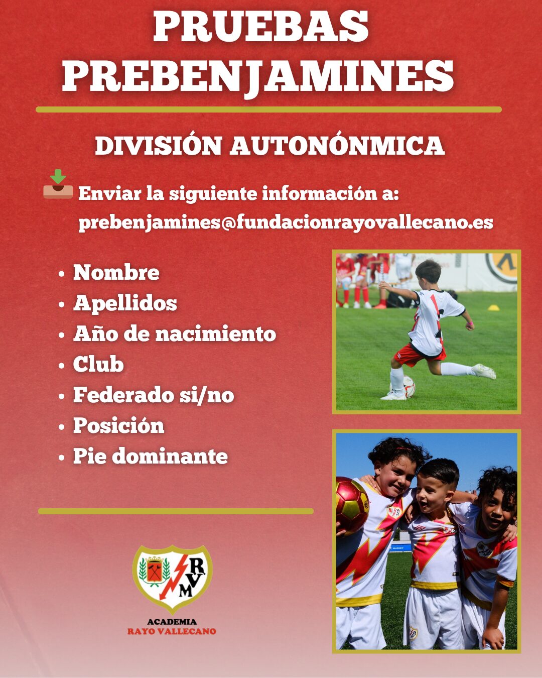 En este momento estás viendo ¡PRUEBAS PARA LA CATEGORÍA AUTONÓMICA PREBENJAMÍN!
